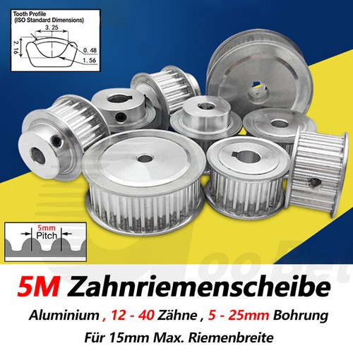 Zahnriemenscheibe 15mm - 5m,
