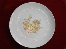 Rosenthal Studio Line Teller/Platte m. goldener  Blumenverzierung Ø32,5cm