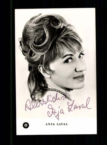 Anja laval autogrammkarte - laval,