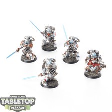 Grey Knights - 5x Grey Knights Strike Squad - teilweise bemalt