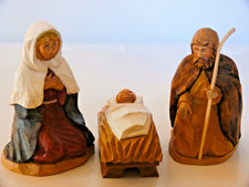 heilige familie , echt Erzgebirge Holz handgeschnitzt