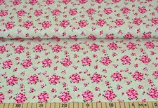 Baumwollstoff Blumenstrauß klein ab 0,5m Flora Blumenmuster im Kreis mint