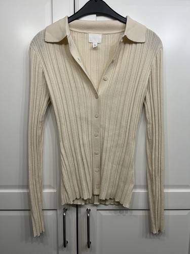 Langes oberteil kragen - kragen, beige