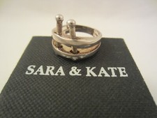 SARA & KATE Ring Sterling Silber 925 SCHNECKE FÜHLER ANTENNEN 56 18 FUNKY +BOX!