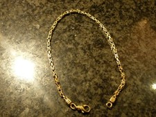 GELB GOLD ARMBAND Königskette Massiv  585/14k TOP!