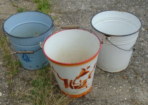Alte eimer emaille wasser - alte, 3