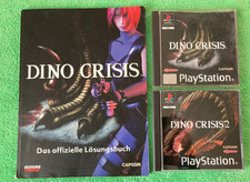 Dino Crisis 1 und 2 + Lösungsbuch Sony Playstation 1 Ps1 👌gut bis sehr gut 👌