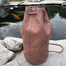 Designertasche Tasche Bucket Luisa Cerano Cos Nappa Textilleder Braun NEU Bag