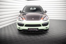 Cup Spoilerlippe Front Ansatz passend für Porsche Cayenne Mk2 schwarz Hochglanz