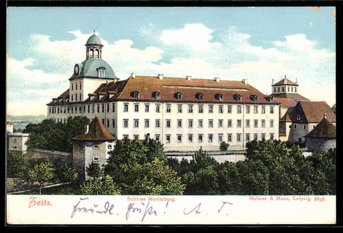 Ansichtskarte zeitz schloss - ansichtskarte, zeitz,