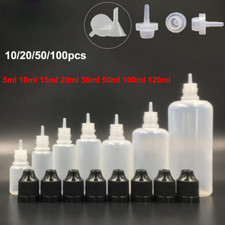 5-120ml Leere Plastik Quetschbare Tropfflaschen Flüssigkeitstropfer Deckel