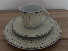 Gedeckset 3-teilig Kaffeeservice Boston Vanilla Living gepunktet.