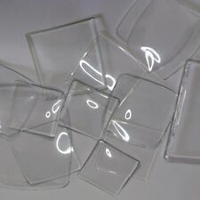 Glas Glass qudratisch form Tischuhr- wecker- wanduhr - kaminuhr.  watch crystal