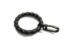 rewagi® 10-100 Gardinenringe Schwarz Ø28mm mit Faltenhaken Kunststoff Gardine