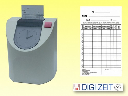 Stempelkarten 106x180mm für