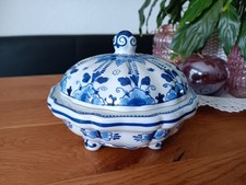 ⭐ 60er Jahre Royal Delft Blue Bonbonniere mit Deckel Deckeldose Hand bemalt ⭐