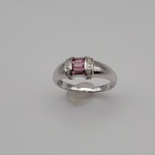 Turmalinring Weissgold 10