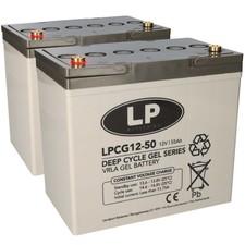 Bleigel Akku 2x 12V 50Ah