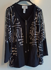 Ausgefallene BLUSE von JOSEPH RIBKOFF, Gr. 44, schwarz