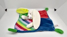 Schnuffeltuch Schmusetuch von Nicotoy Hund Hase bunt ca. 26cm