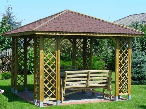 Gartenlaube holz pavillon - gartenlaube,