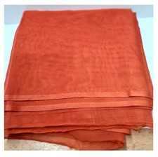 Gardinen Stoff Voile Meterware  Farbe  Terrakotta. REST