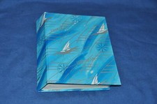 1 Foto-Einsteck-Album blau mit Segelschiff und Aufdruck Trimaran