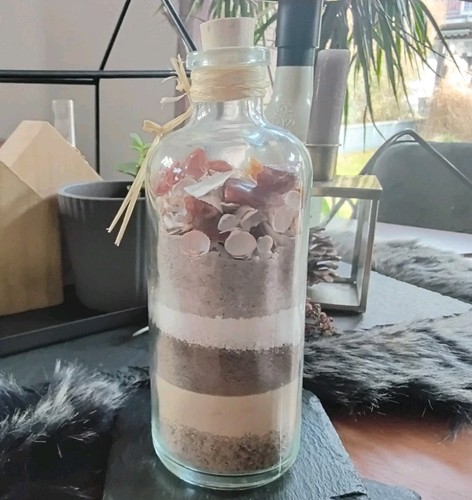 Flasche sand muscheln - flasche,