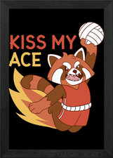 Gerahmtes Wandbild Kiss My Ace