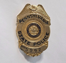 ORIGINAL Badge HIGHWAY PATROL State Police PENNSYLVANIA Troop Polizei Abzeichen