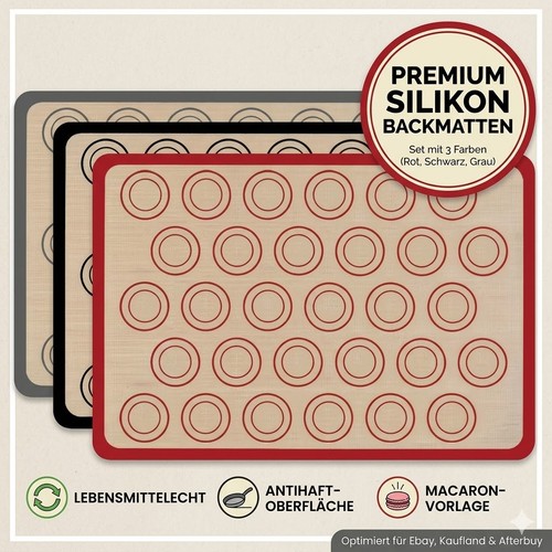 3er set silikon backmatten - backmatten, f