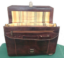 Schöne Vitage HAROLD'S Antic College Folder Aktenmappe Laptop Tasche Rindsleder