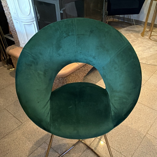 Grüner samt sessel armlos - samt-sessel,