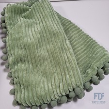 2er Set Kordsamt Kissenhülle 45x45 Pompon Dekokissen Sofakissen Bezug Modern