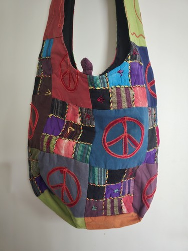 Patchwork stofftasche boho - stofftasche,