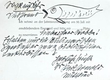 c1920 An Stobbe mit Zeichnung Karl Arnold Maler und Karikaturist 1883-1953