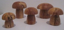 Holzpilze 5 Stück Handarbeit