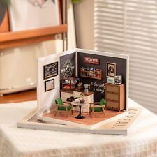 ROBOTIME DIY Puppenhaus Bausatz mit Möbeln 1:24 Tiny Cafe Store Kinder Geschenke