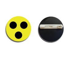 Blindenplakette Blindenabzeichen Blind Anstecknadel graviert 40mm Pin Badge