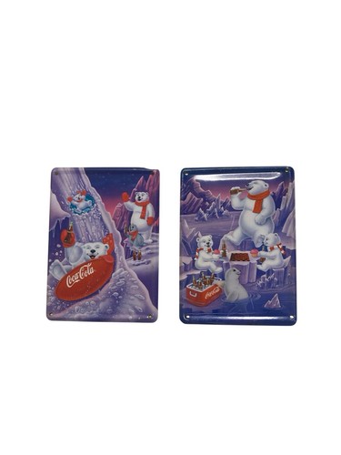 Coca cola blechschild - blechschild, winter