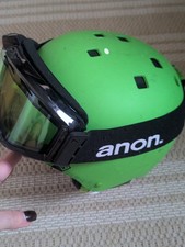 Ski Helm Herren Gr L Salomon mit Brille Snowboardhelm