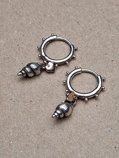 Pandora Maritime Bicolor Ohrringe Muscheln Silber  925. Rarität 