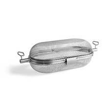 BURNHARD Drehspieß Grillkorb Edelstahl