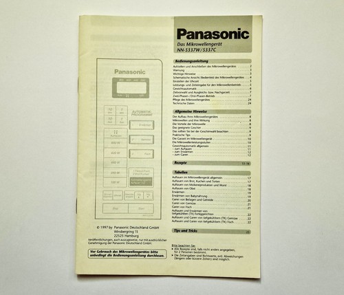 Panasonic s337w s337c - panasonic, nn-s337w/s337c