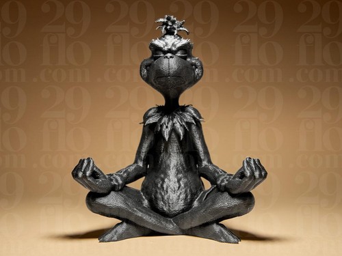 Meditating grinch figurine - meditating, |