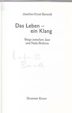 Joachim Ernst Berendt SIGNIERT Das Leben-ein Klang Erstausgabe 1996