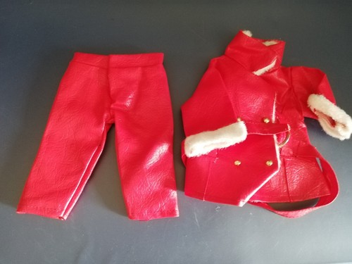 Altes rotes puppenkleid - rotes,