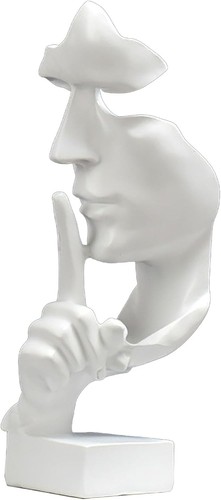 Skulptur deko schweigen ist - deko?schweigen,