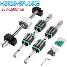 HGR15 Linearführung linear Rail HGH15CA Gleitblock+SFU1605 Kugelumlaufspindel