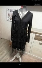 Minikleid mit Fransen Cream